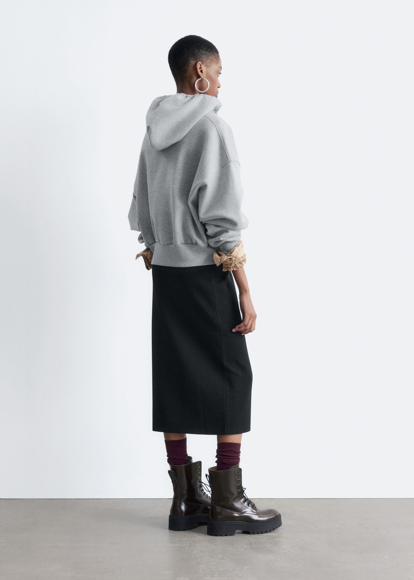 Cropped Zip-Up Hoodie