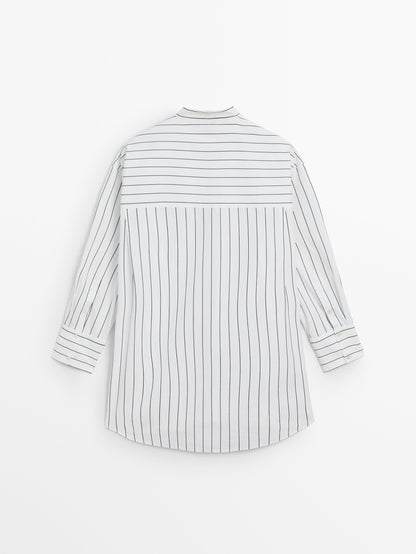 100% cotton pinstripe shirt