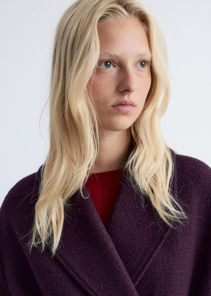 Voluminous Belted Wool Coat