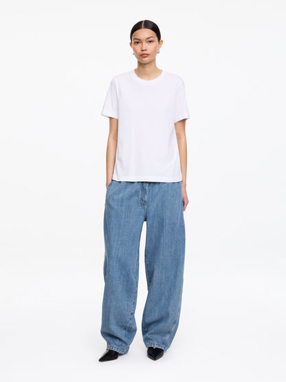 Pull-On Denim Trousers