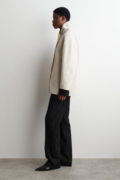 Double-Faced Wool Pea Jacket