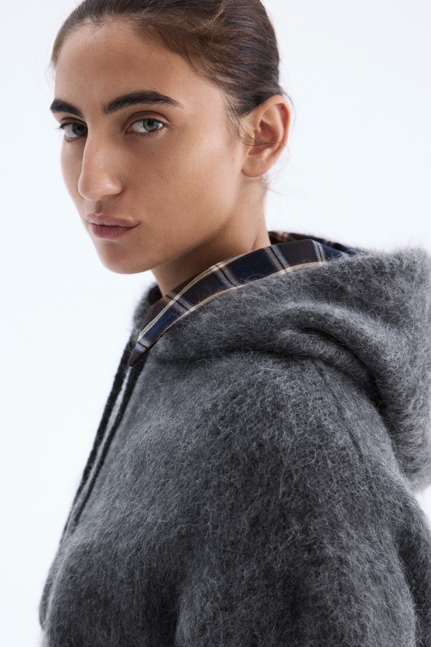 Mohair-blend hoodie