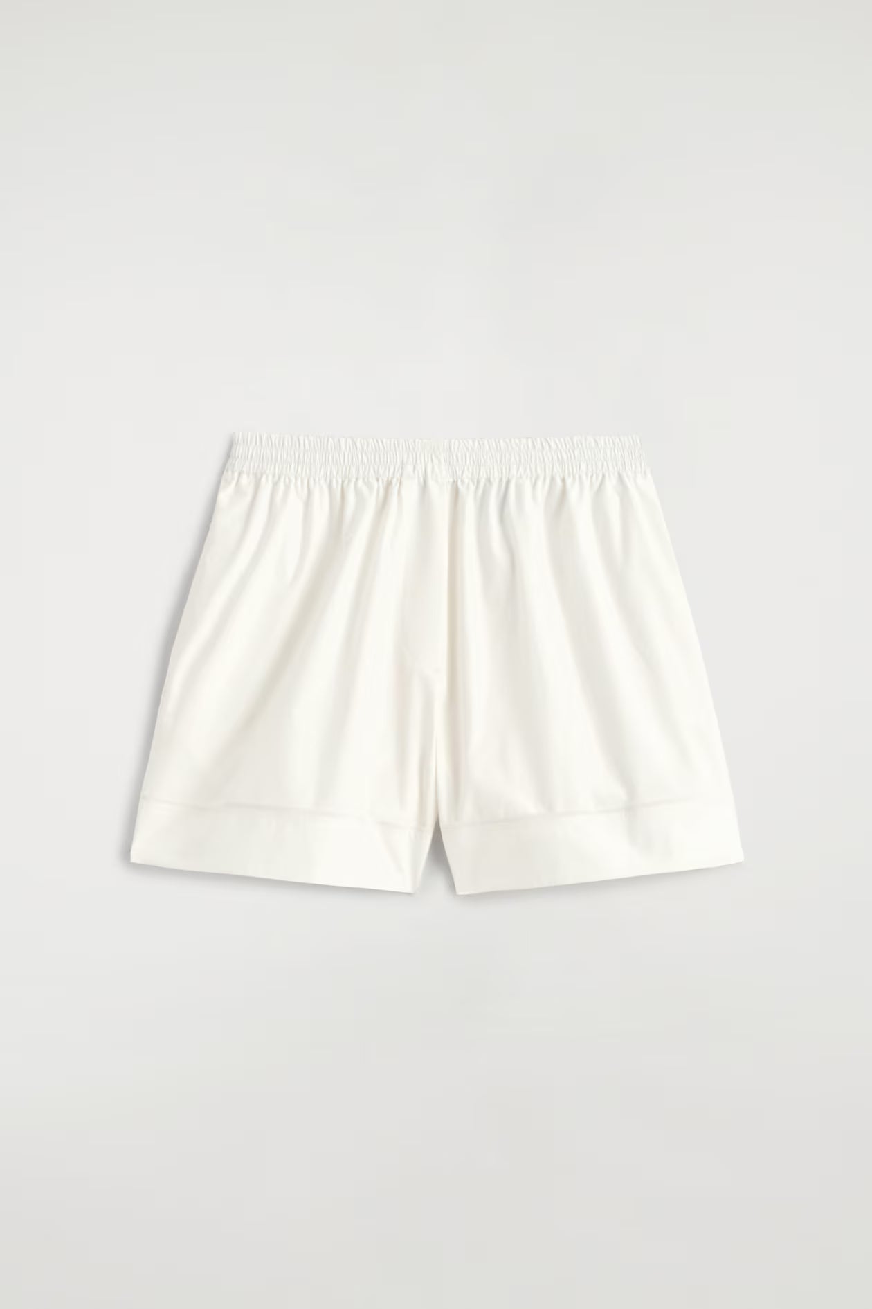 Elasticated Grosgrain-Detail Cotton Shorts