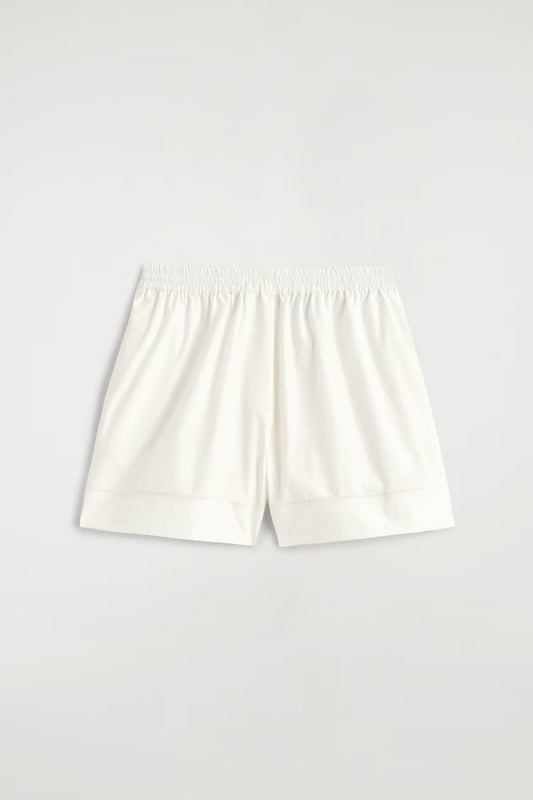 Elasticated Grosgrain-Detail Cotton Shorts