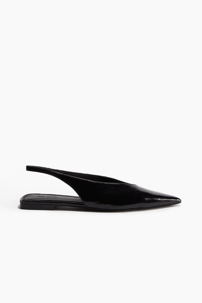 Leather slingbacks