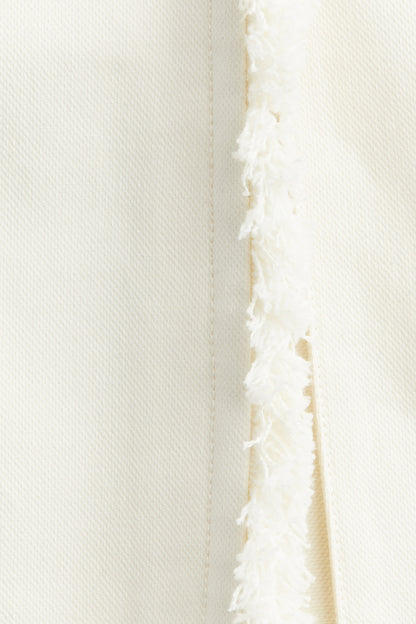 Frayed wrap skirt