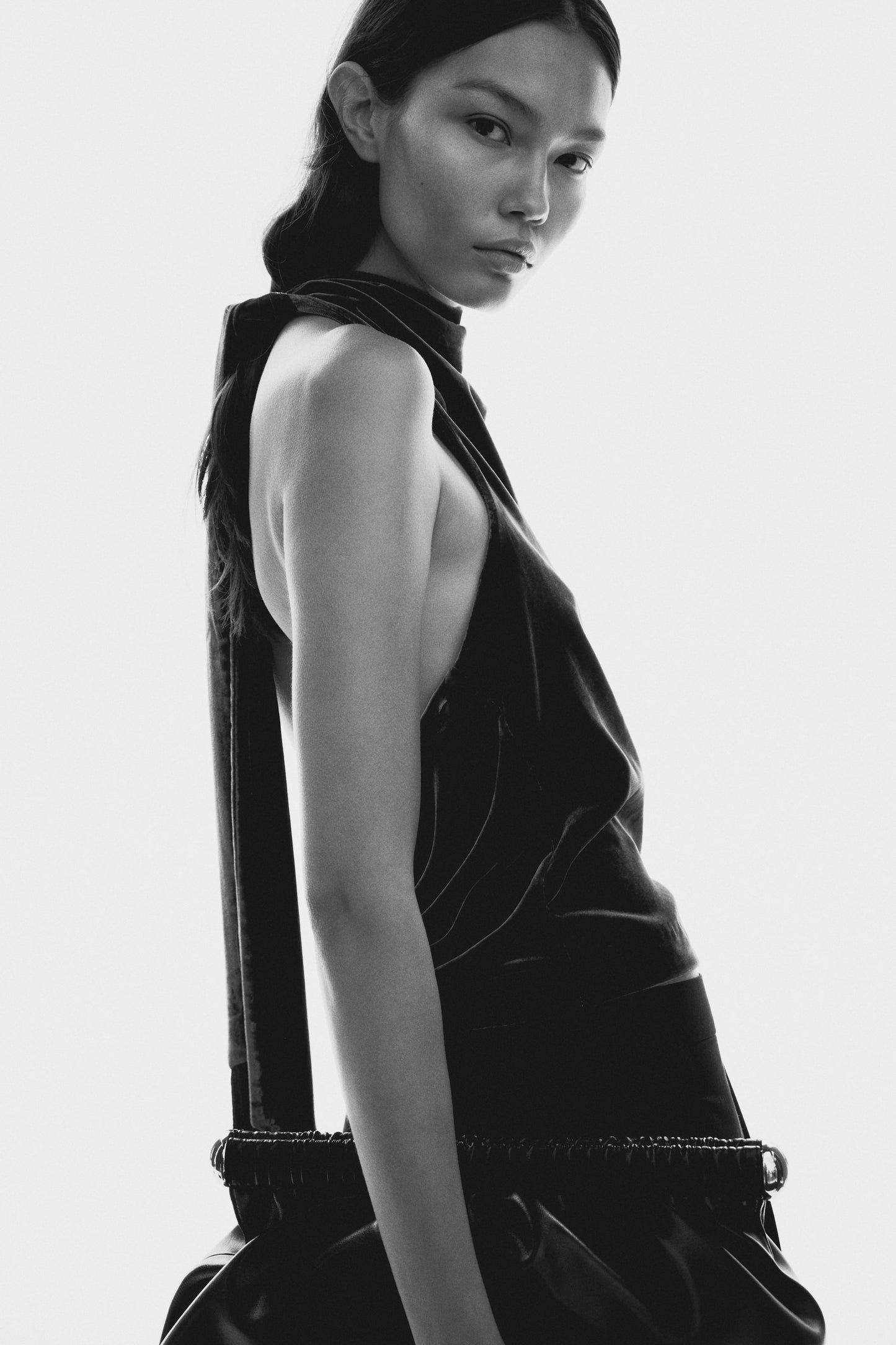 Velvet halterneck top