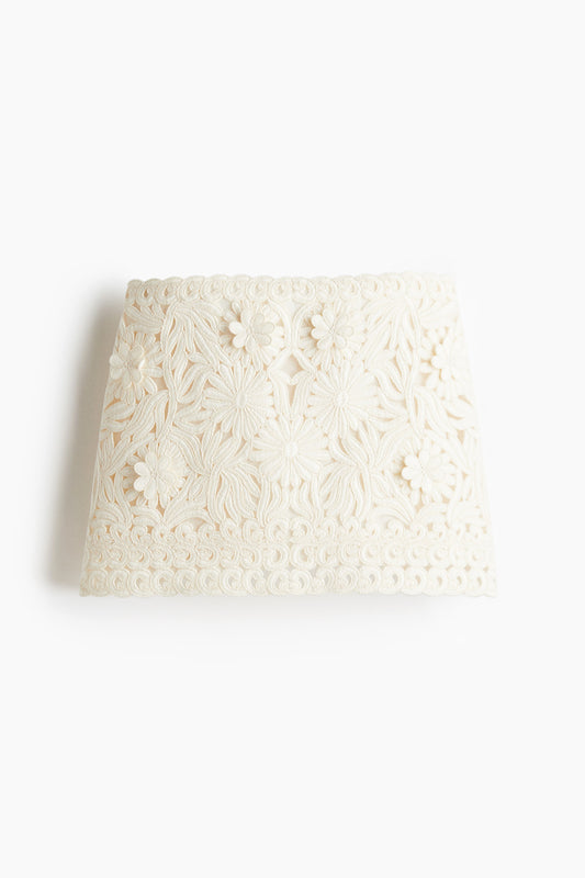 Appliquéd mini skirt
