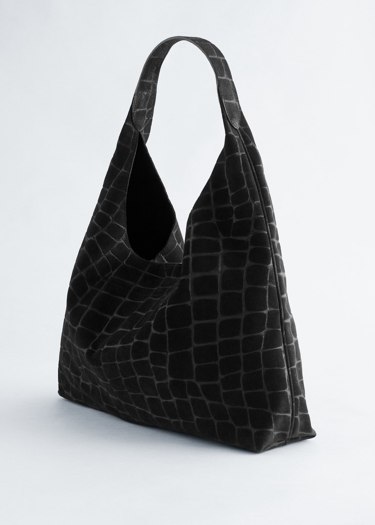 Suede Croco Tote Bag