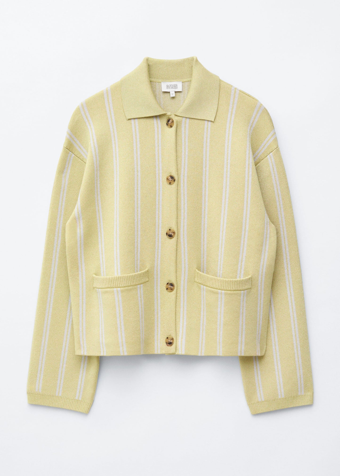 Oversized Polo-Knit Cardigan