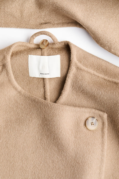 Handmade wool-blend coat