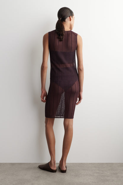 Sheer Lace-Knit Skirt