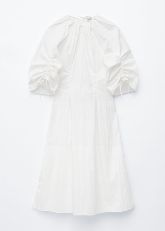 Sculptural Drawstring Midi Dress