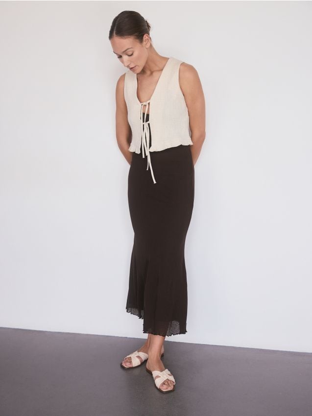 Cotton dress with belt