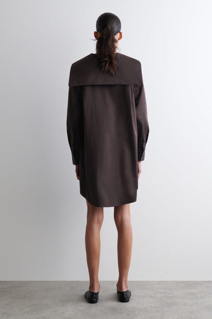 Sailor-Collar Cotton Mini Dress