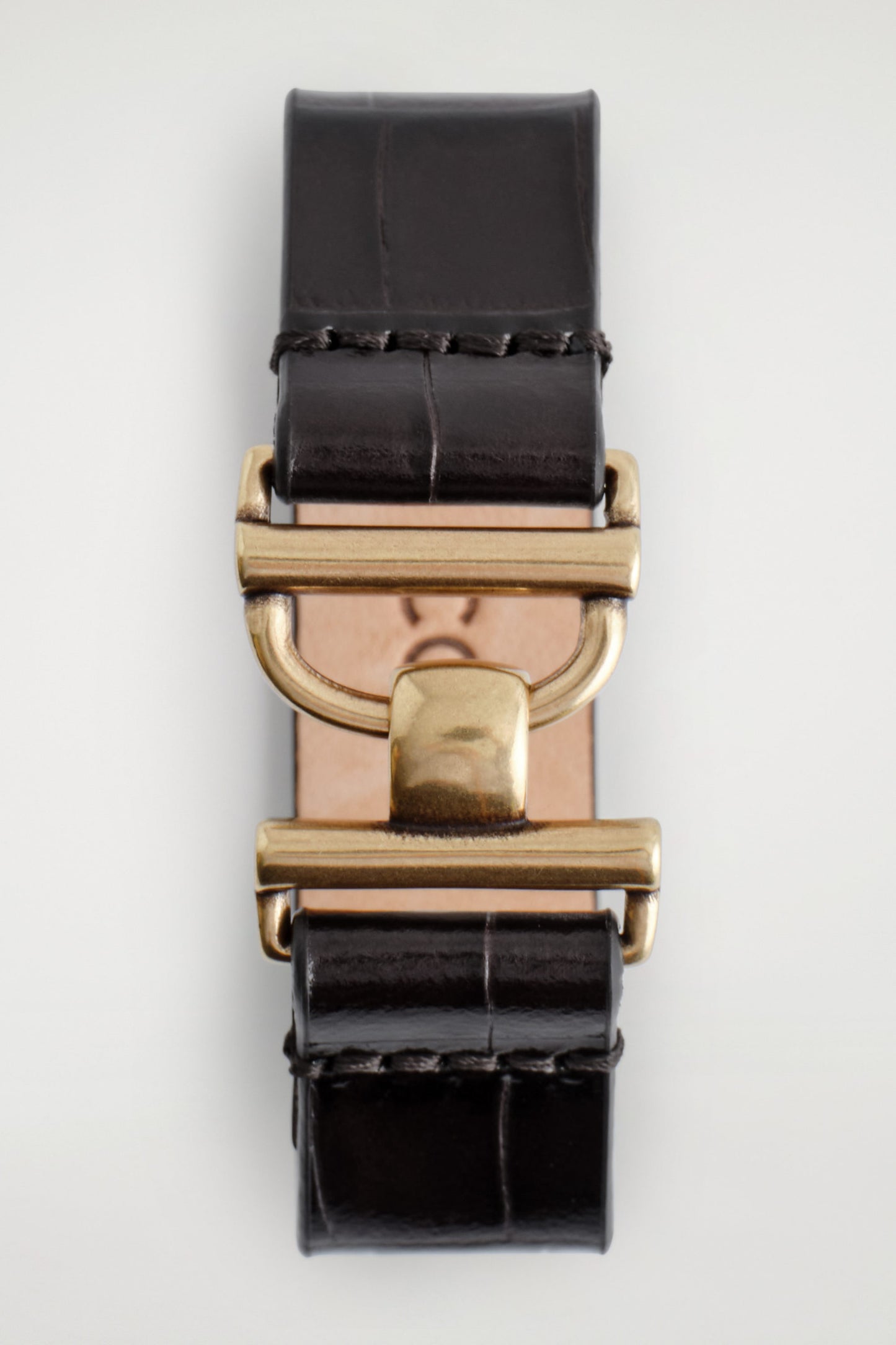 Croc-Effect Leather Bracelet