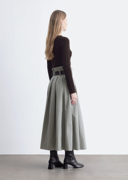 Pleated Midi Skirt