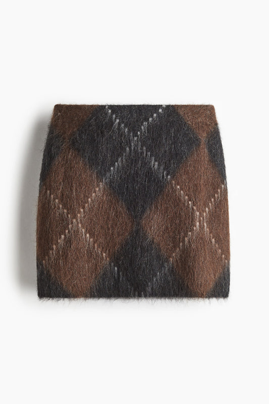 Mohair-blend mini skirt