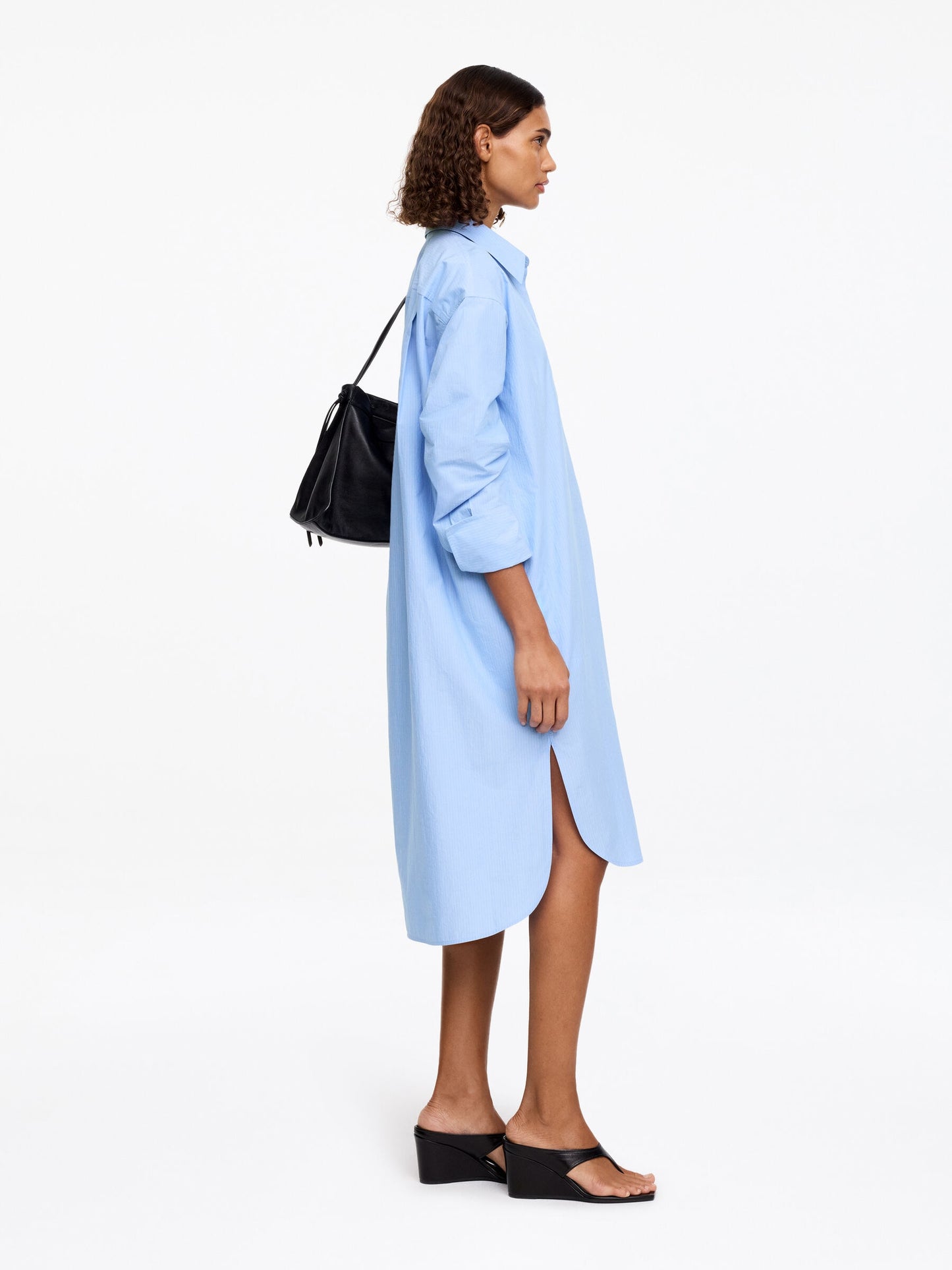 Loose-Fit Cotton Shirt Dress
