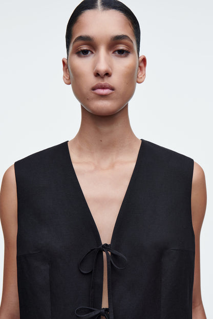 Tie-front waistcoat