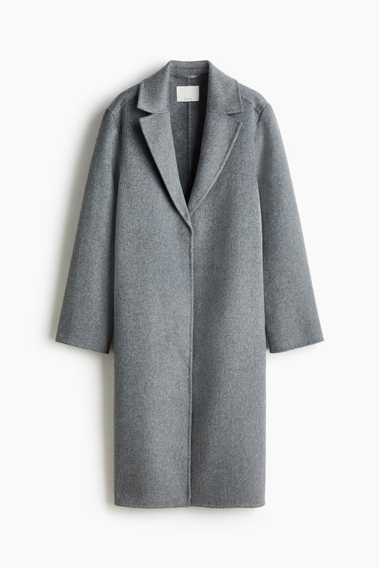 Handmade wool-blend coat