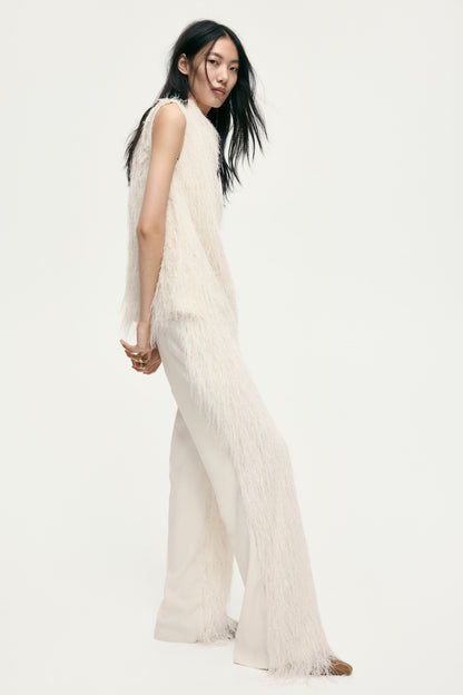 Fringed trousers