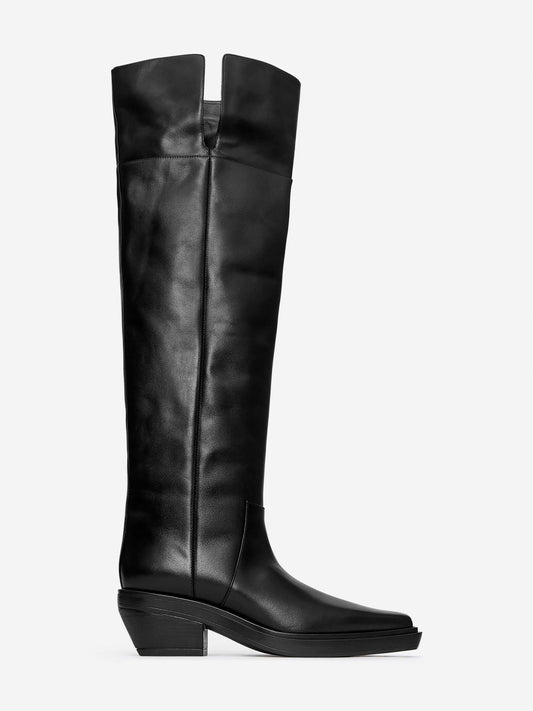 Over-The-Knee Leather Boots