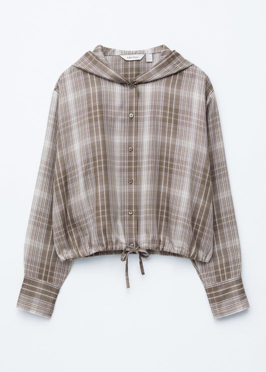 Checked Shirt With Hoodie