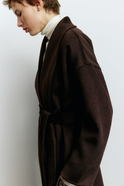 Handmade wool-blend coat