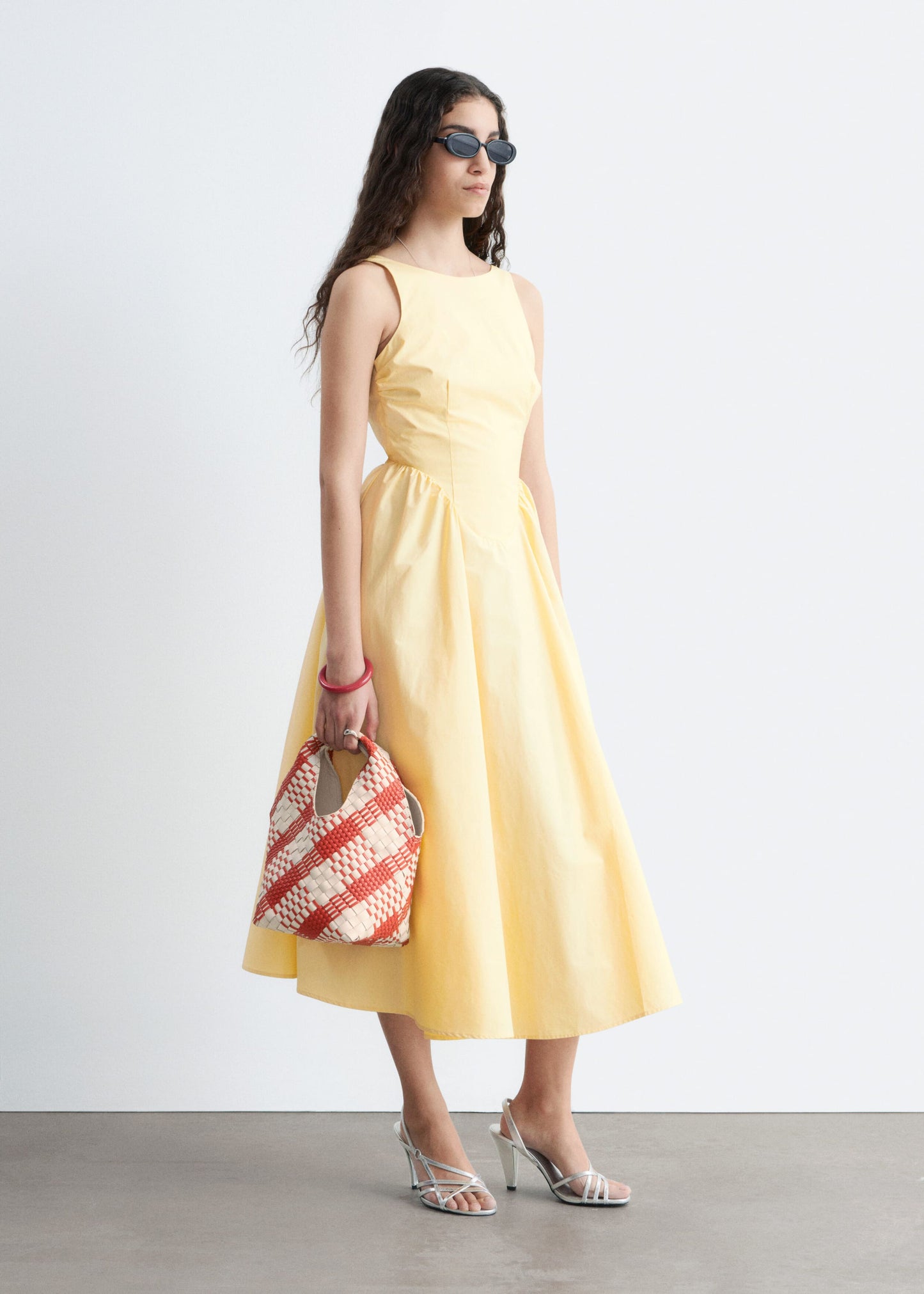 Tie-Back Midi Dress