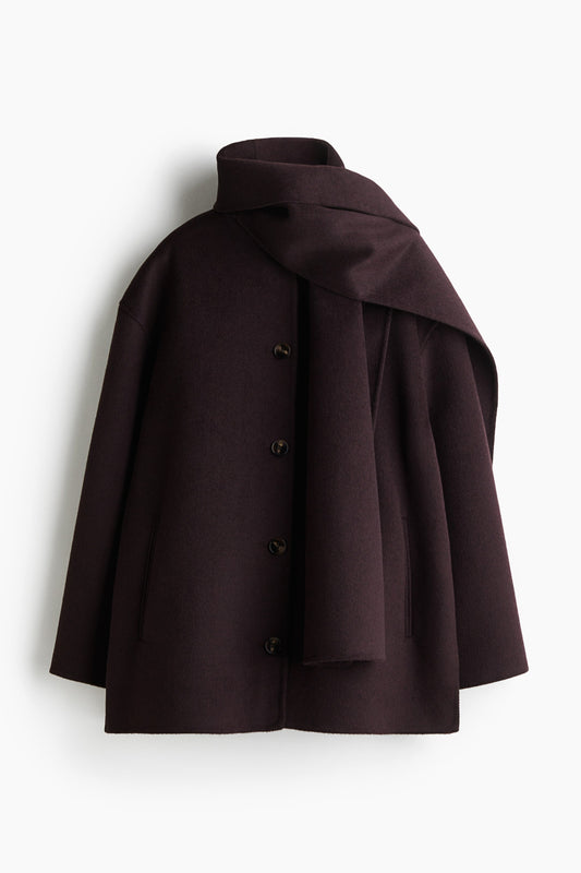 Handmade wool-blend coat