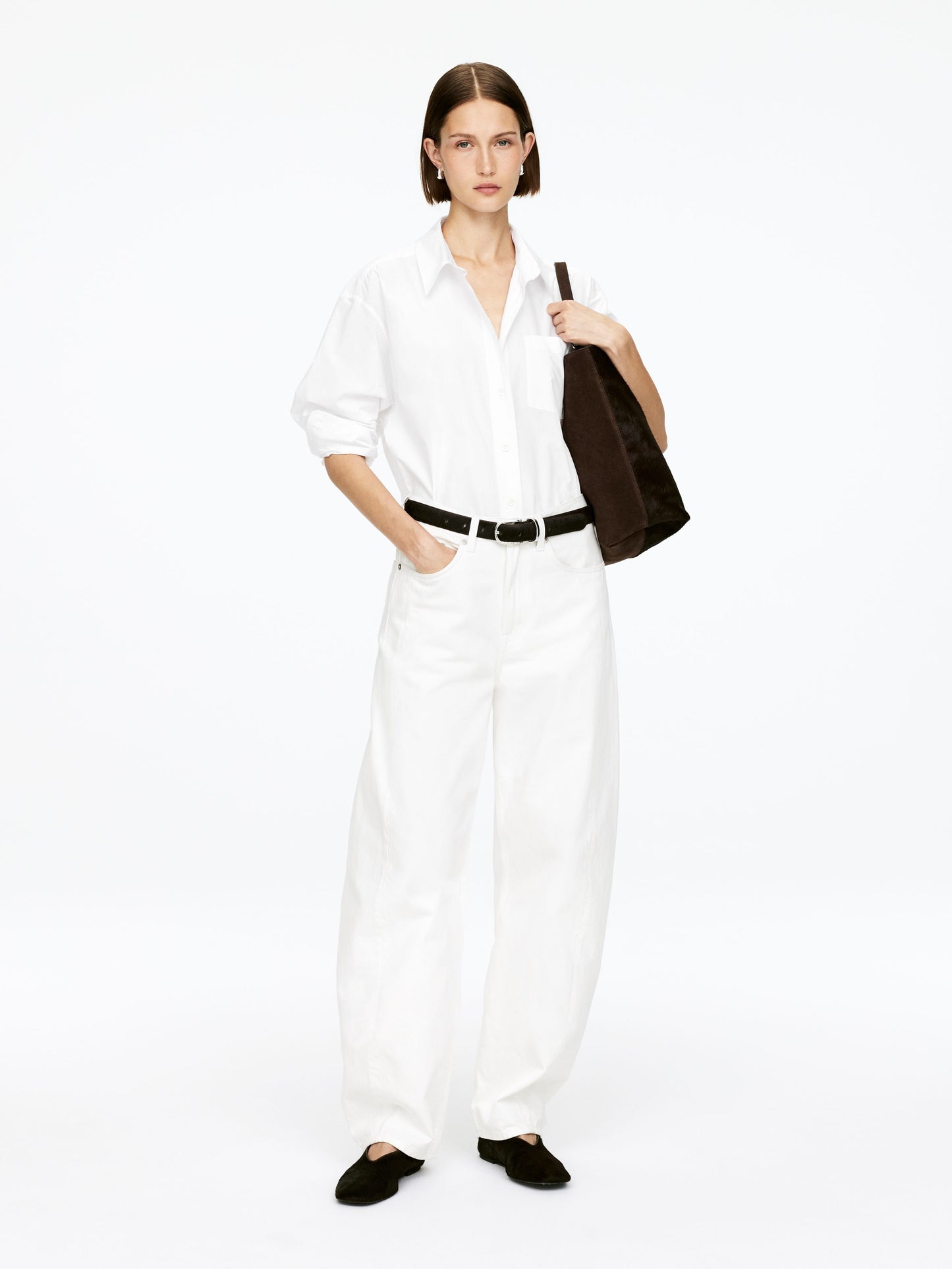 Leather-Suede Tote Bag