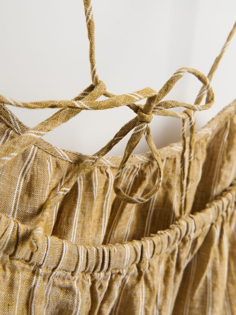 Striped linen dress