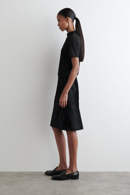 Pony Hair Midi Skirt