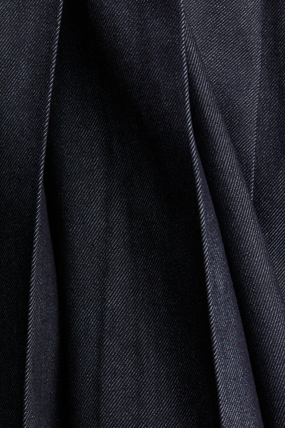 Pleated denim skirt