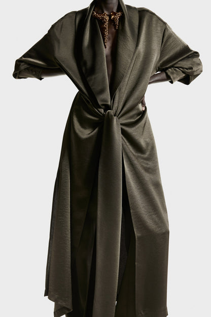 Long satin dress