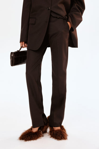 Wool-blend trousers