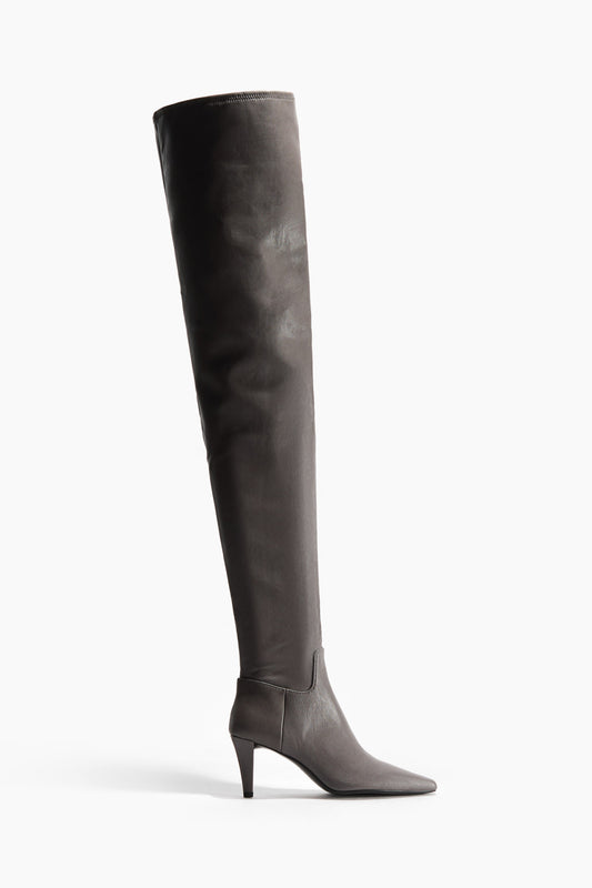 Thigh-high sock boots