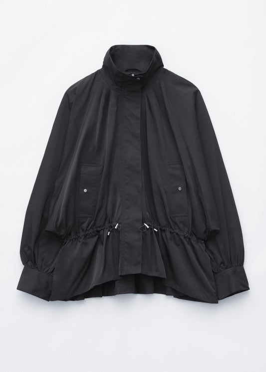 Nylon Funnel-Collar Jacket