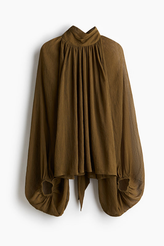 Tie-neck blouse