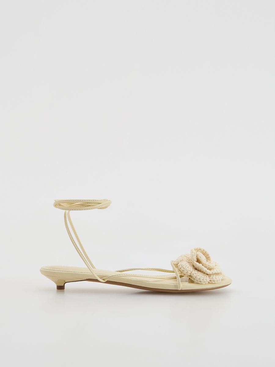 Ankle tie sandals