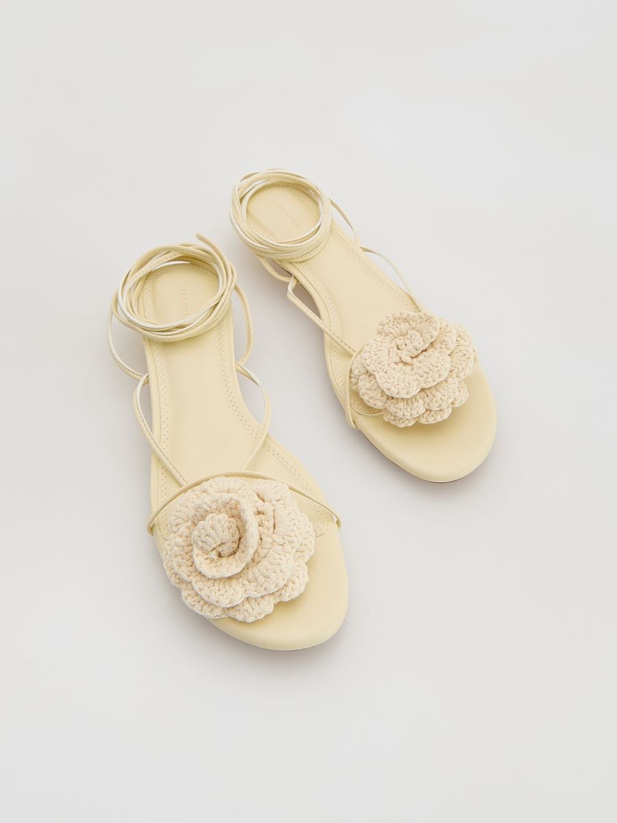 Ankle tie sandals