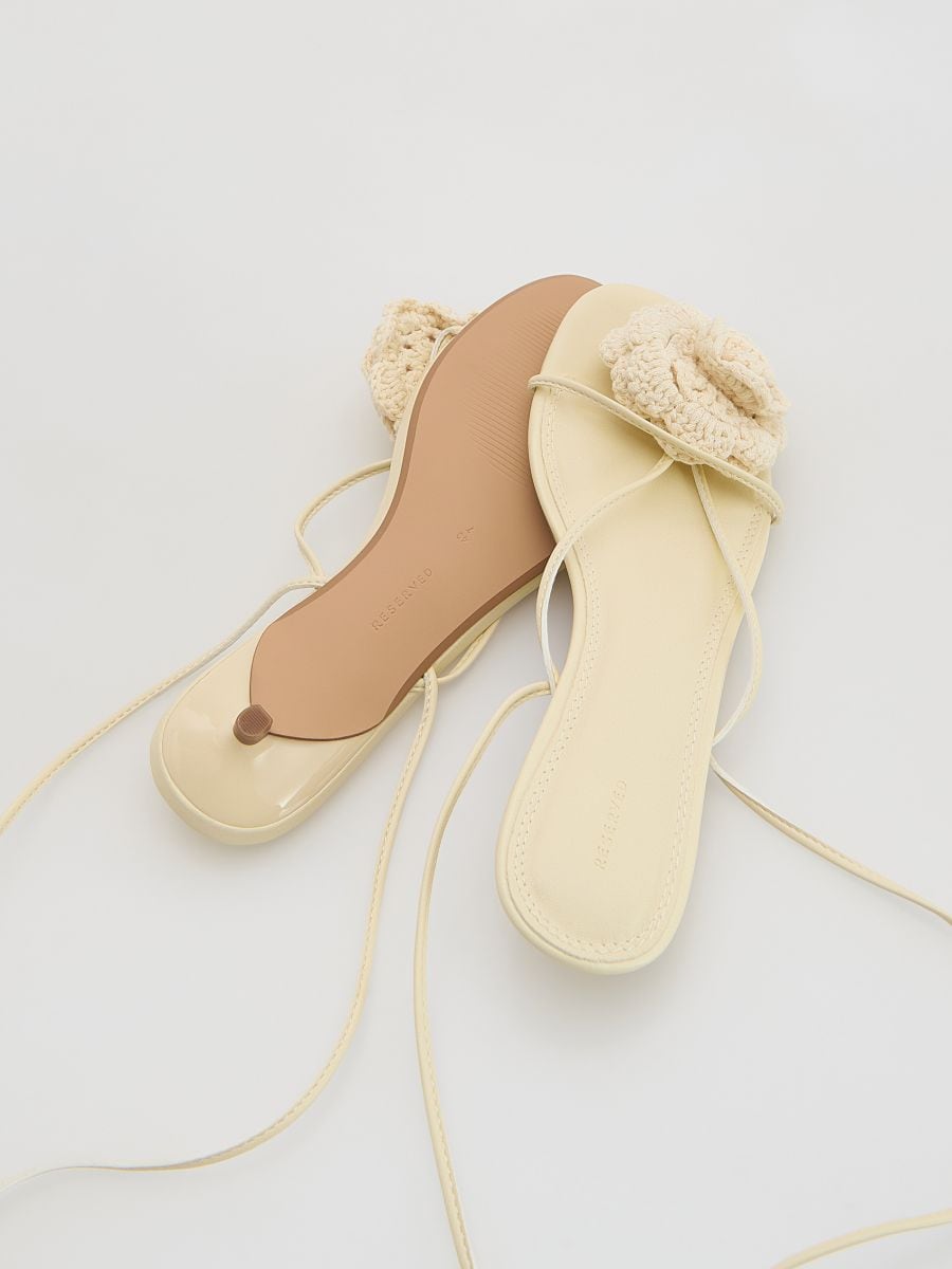Ankle tie sandals