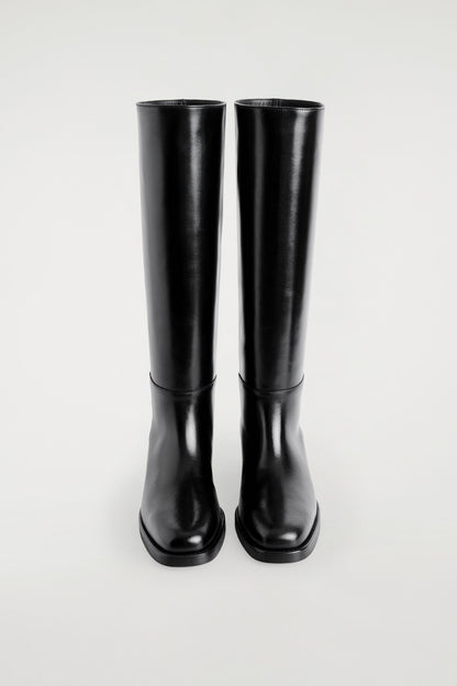 Leather Knee-High Boots