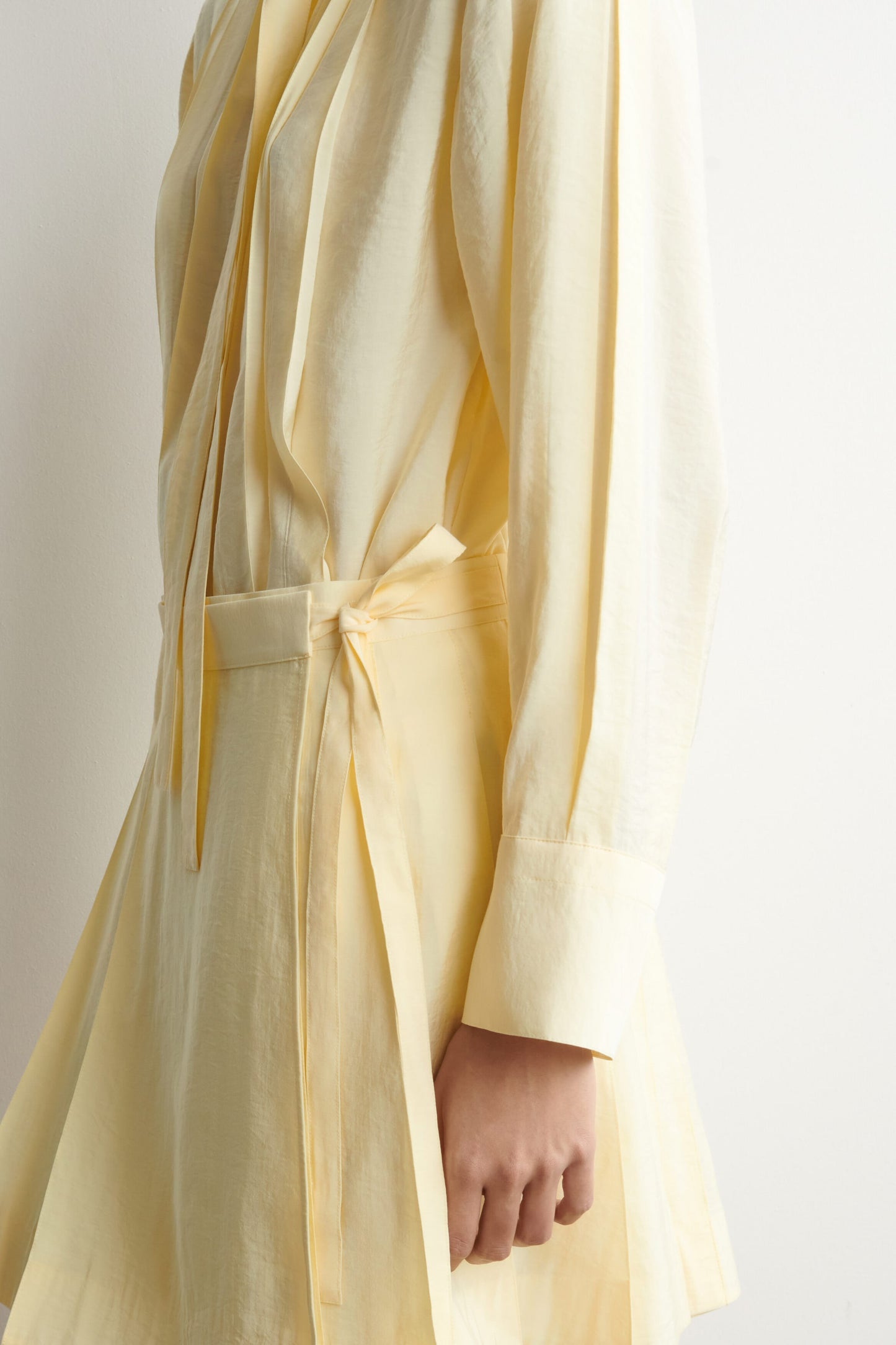 Pleated Mini Wrap Skirt