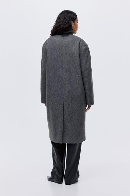 Scarf-detail coat