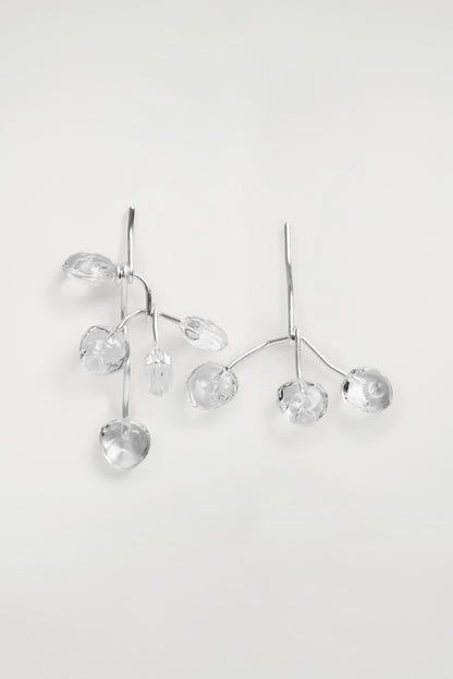 Mismatched Cascading Glass Earrings