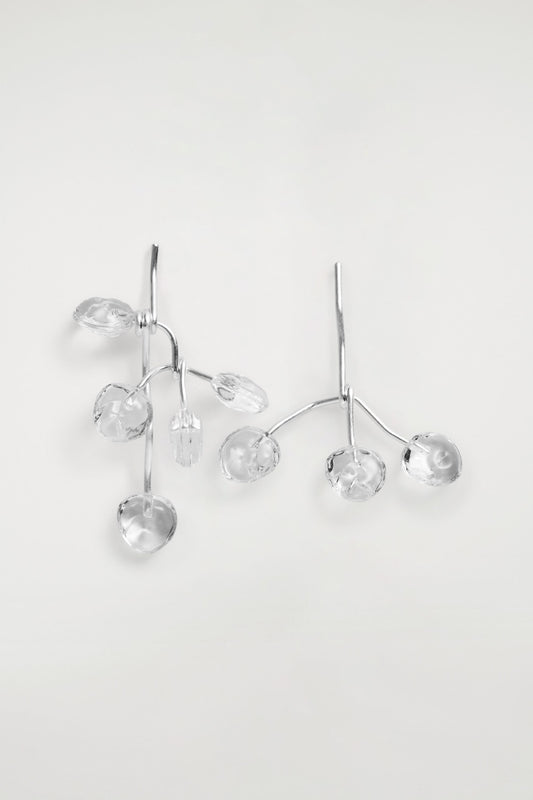 Mismatched Cascading Glass Earrings