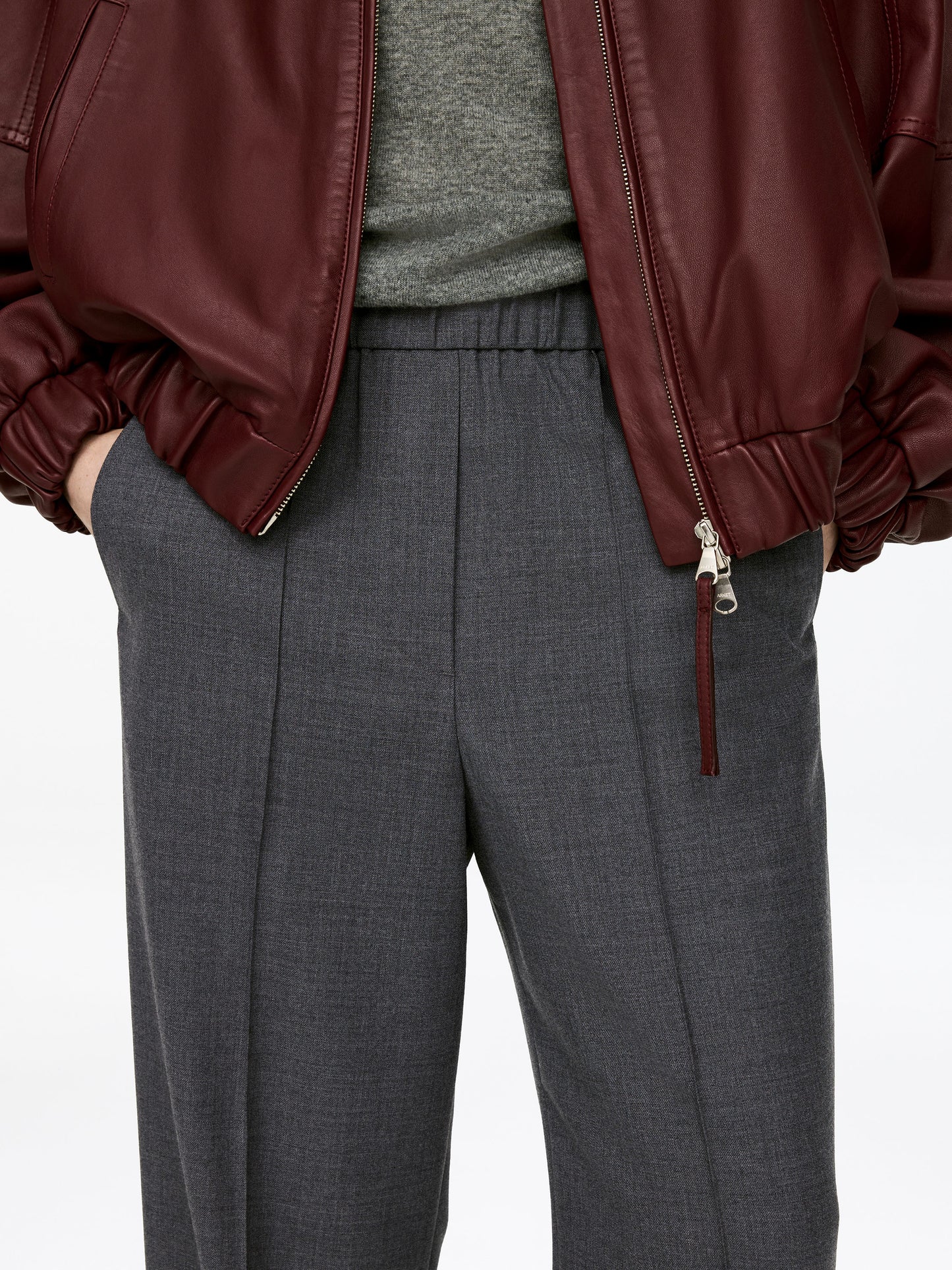 Elastic Waist Tailored Trousers