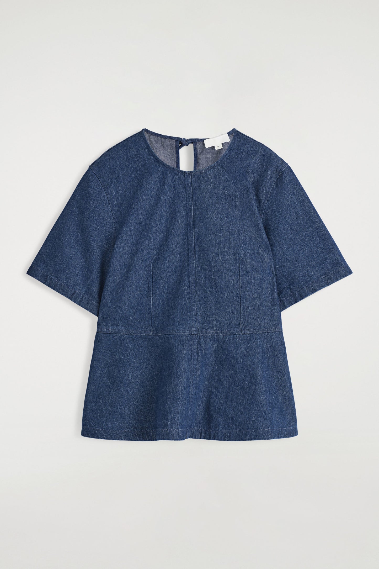 Denim Peplum Top
